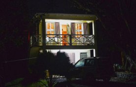 guest house at night